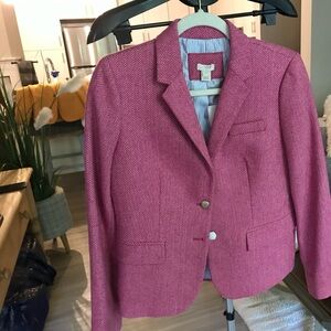 J.Crew Fuchsia Herringbone Blazer